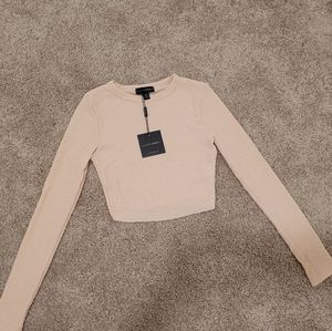 JLux Ribbed Cropped Long Sleev